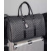 Large capacity short distance travel luggage bag trendy black plaid handbag shoulder bag