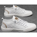 Men's leather shoes with inner height increase, fashionable and versatile, soft-soled casual sports shoes