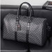 Large capacity short distance travel luggage bag trendy black plaid handbag shoulder bag